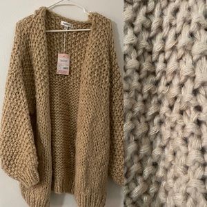 Misguided hand knit oversized cardigan